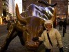 Mrs F getting up close and personal to a big bull